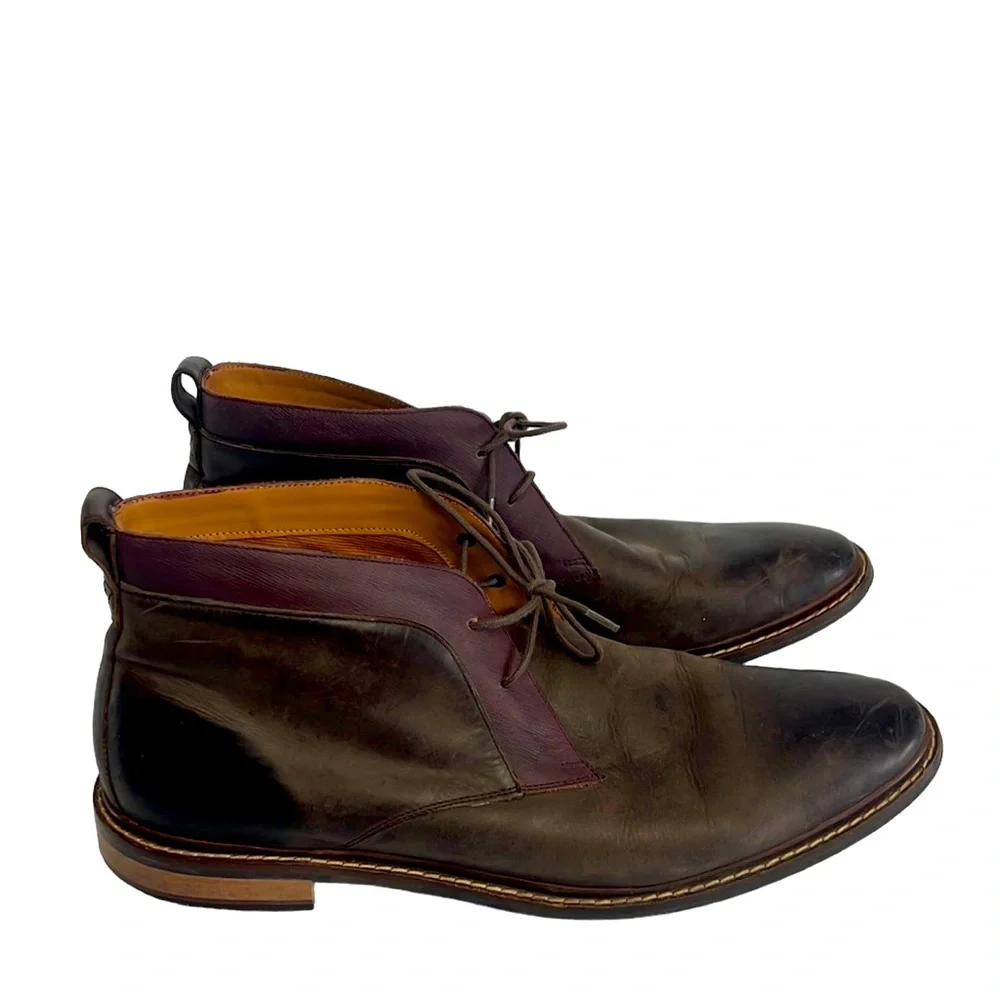 Cole Haan Men's Graydon Chukka Boots Woodbury Brown Leather size 12M